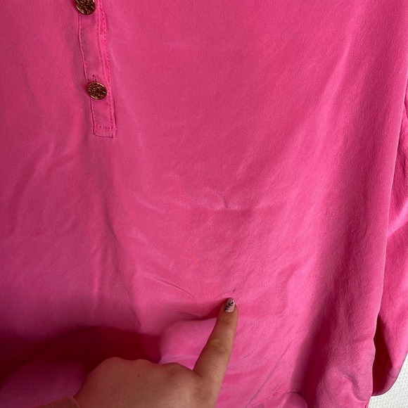 Lilly‎ Pulitzer | Womans Blouse Top Hot Pink Small 1/4 - Picture 5 of 9